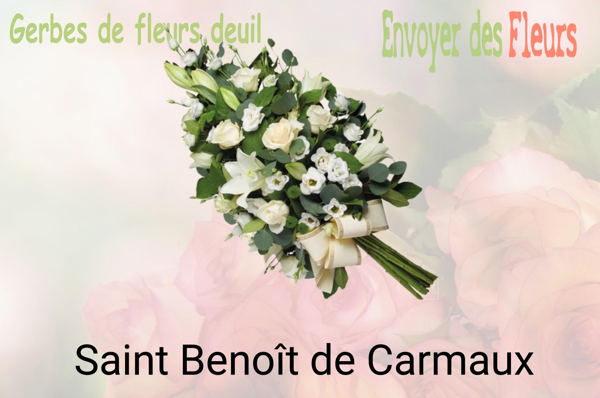 Gerbe de fleurs de deuil livrée à Saint-Benoît-de-Carmaux